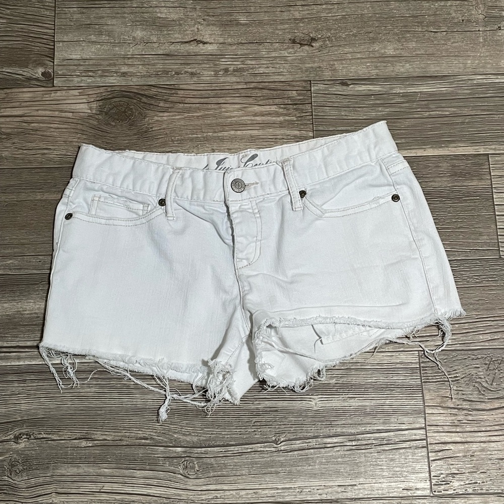 Juicy Couture white denim shorts